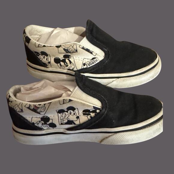 Vans Other - Vans Disney 100th Anniversary Classic Slip On Toddler Shoe Size 8.5 Mickey Mouse
